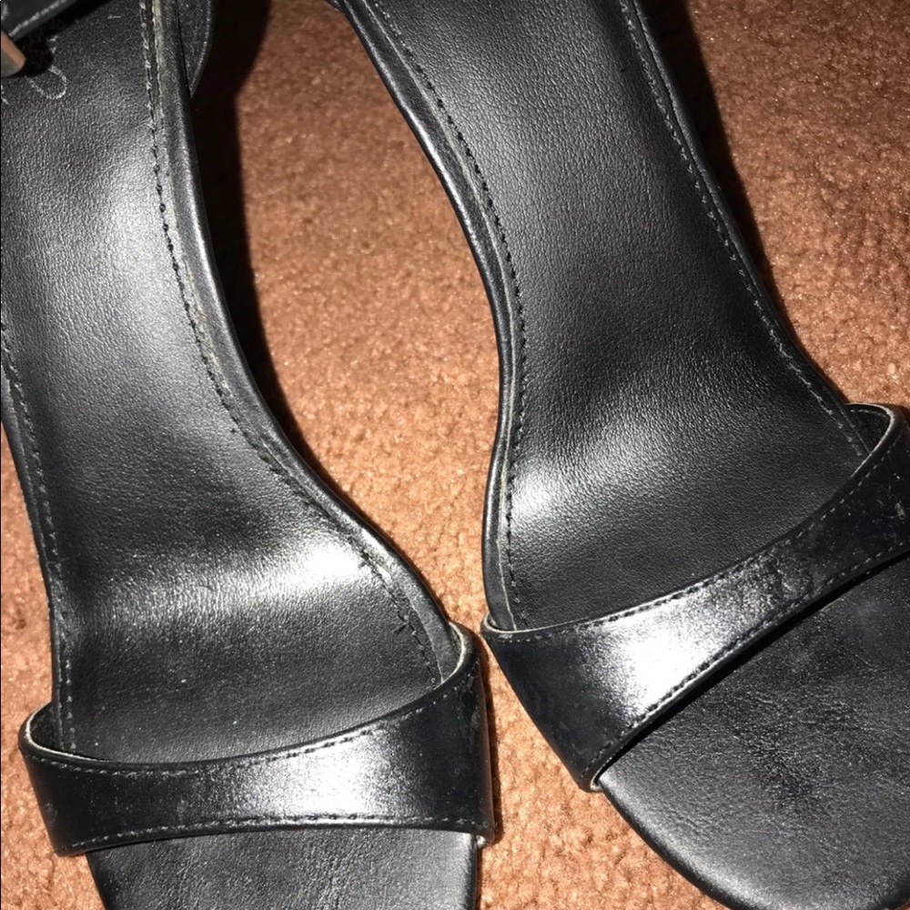Black strappy heels